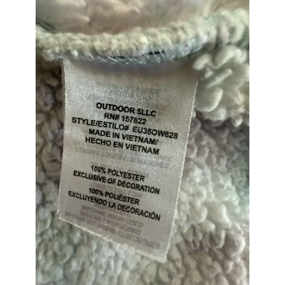 Eddie Bauer Kids Sherpa Fleece Hooded Full Zip Tie Dye Jacket 7-8 Years